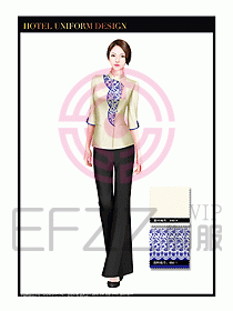酒店中餐服務(wù)員制服設(shè)計(jì)1508