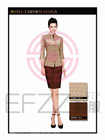 酒店中餐服務(wù)員制服設(shè)計1524