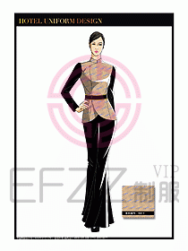 酒店中餐服務(wù)員制服設(shè)計1527