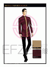 酒店中餐服務(wù)員制服設(shè)計(jì)1538