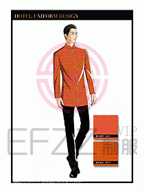酒店中餐服務員制服設計1536