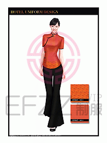 酒店中餐服務(wù)員制服設(shè)計1572