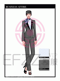 職業(yè)裝空姐服制服設(shè)計(jì)圖647