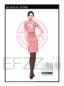 職業(yè)裝空姐服制服設(shè)計(jì)圖661