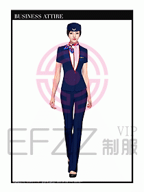 職業(yè)裝空姐服制服設(shè)計(jì)圖668
