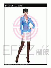 職業(yè)裝空姐服制服設(shè)計(jì)圖671