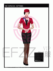 職業(yè)裝空姐服制服設(shè)計(jì)圖682