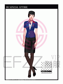 職業(yè)裝空姐服制服設(shè)計(jì)圖696