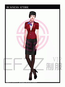 職業(yè)裝空姐服制服設(shè)計(jì)圖698