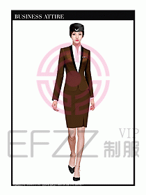 職業(yè)裝空姐服制服設(shè)計(jì)圖704