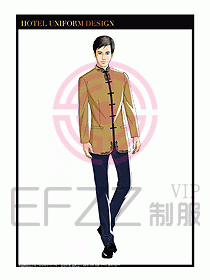 酒店中餐服務(wù)員制服設(shè)計(jì)1573
