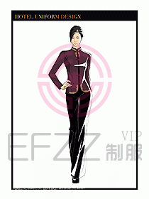 酒店中餐服務員制服設計1578