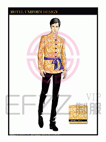 酒店中餐服務(wù)員制服設(shè)計(jì)1594