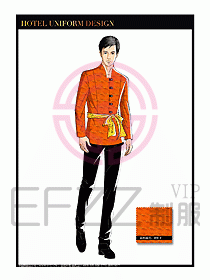 酒店中餐服務員制服設(shè)計1595