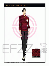 酒店中餐服務(wù)員制服設(shè)計1603