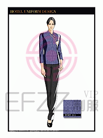 酒店中餐服務(wù)員制服設(shè)計1602