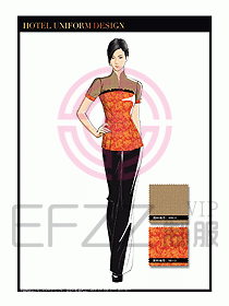 酒店中餐服務(wù)員制服設(shè)計(jì)1606