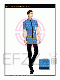 酒店中餐服務(wù)員制服設(shè)計(jì)1607
