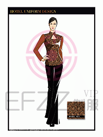 酒店中餐服務(wù)員制服設(shè)計1614