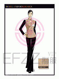 酒店中餐服務(wù)員制服設(shè)計(jì)1615
