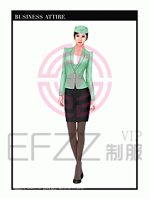 職業(yè)裝空姐服制服設(shè)計(jì)圖741