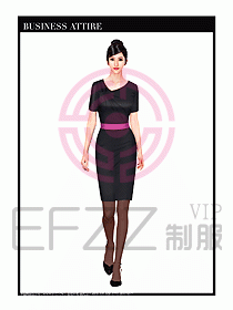 職業(yè)裝空姐服制服設計圖769