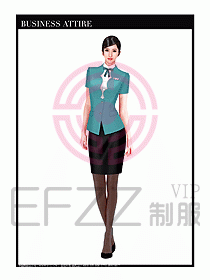 職業(yè)裝空姐服制服設(shè)計(jì)圖771