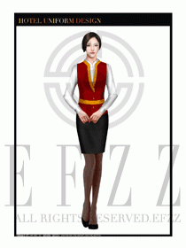 酒店中餐服務(wù)員制服設(shè)計1657