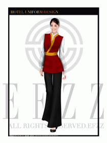 酒店中餐服務(wù)員制服設(shè)計(jì)1659
