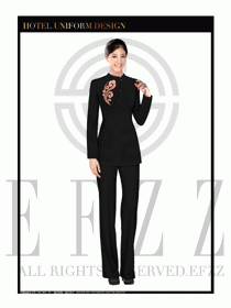 酒店中餐服務(wù)員制服設(shè)計1665