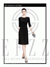 女職業(yè)裝夏裝連衣裙設計382