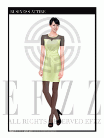 女職業(yè)裝夏裝連衣裙設(shè)計389