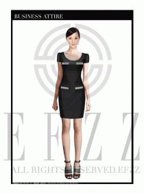 女職業(yè)裝夏裝連衣裙設(shè)計387