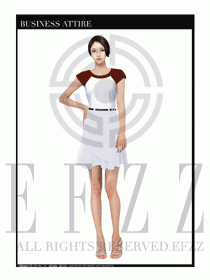 女職業(yè)裝夏裝連衣裙設(shè)計(jì)392