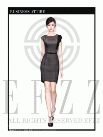 女職業(yè)裝夏裝連衣裙設(shè)計394