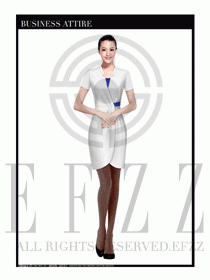 女職業(yè)裝夏裝連衣裙設(shè)計390