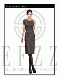 女職業(yè)裝夏裝連衣裙設計380