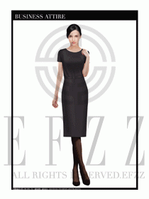 女職業(yè)裝夏裝連衣裙設(shè)計(jì)381