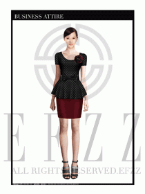 女職業(yè)裝夏裝連衣裙設(shè)計383