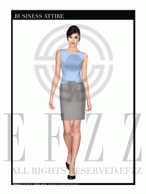 女職業(yè)裝夏裝連衣裙設(shè)計379