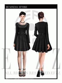 女職業(yè)裝夏裝連衣裙設(shè)計(jì)397