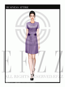 女職業(yè)裝夏裝連衣裙設(shè)計399