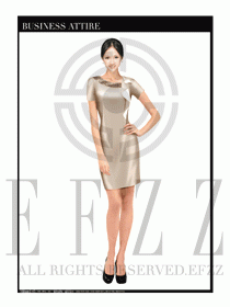 女職業(yè)裝夏裝連衣裙設計398