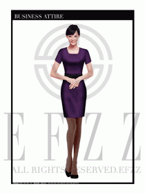 女職業(yè)裝夏裝連衣裙設(shè)計(jì)407