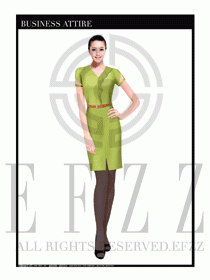 女職業(yè)裝夏裝連衣裙設計406