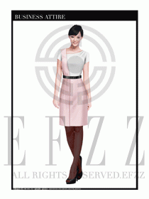 女職業(yè)裝夏裝連衣裙設(shè)計414