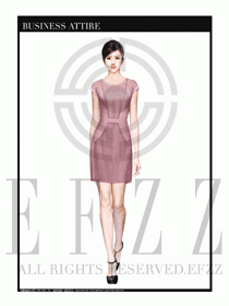 女職業(yè)裝夏裝連衣裙設(shè)計(jì)401