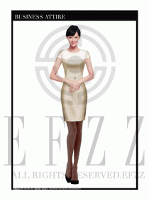 女職業(yè)裝夏裝連衣裙設(shè)計419