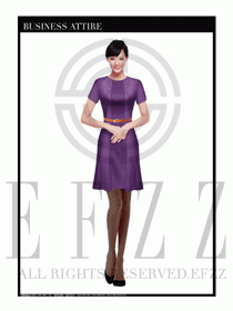 女職業(yè)裝夏裝連衣裙設(shè)計408