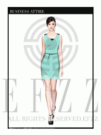 女職業(yè)裝夏裝連衣裙設計417